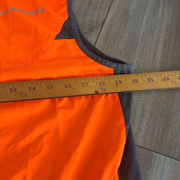 Brooks Orange Athletic Running Vest Men Small - Picture 3 of 6